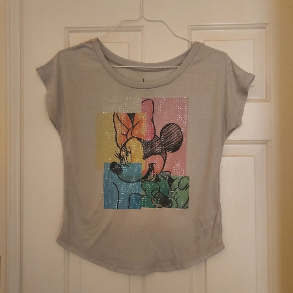 Disney Parks Minnie Mouse Sequin shirt size Small